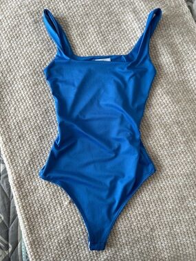 Scoop Neck Persian Blue Women's Bodysuit
